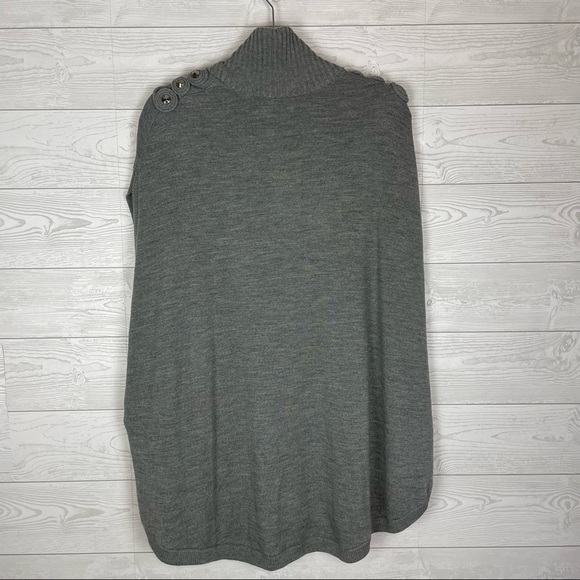 ALICE By Temperley Grey Marie Sweater Poncho Cape Size Large NWT - Picture 5 of 8